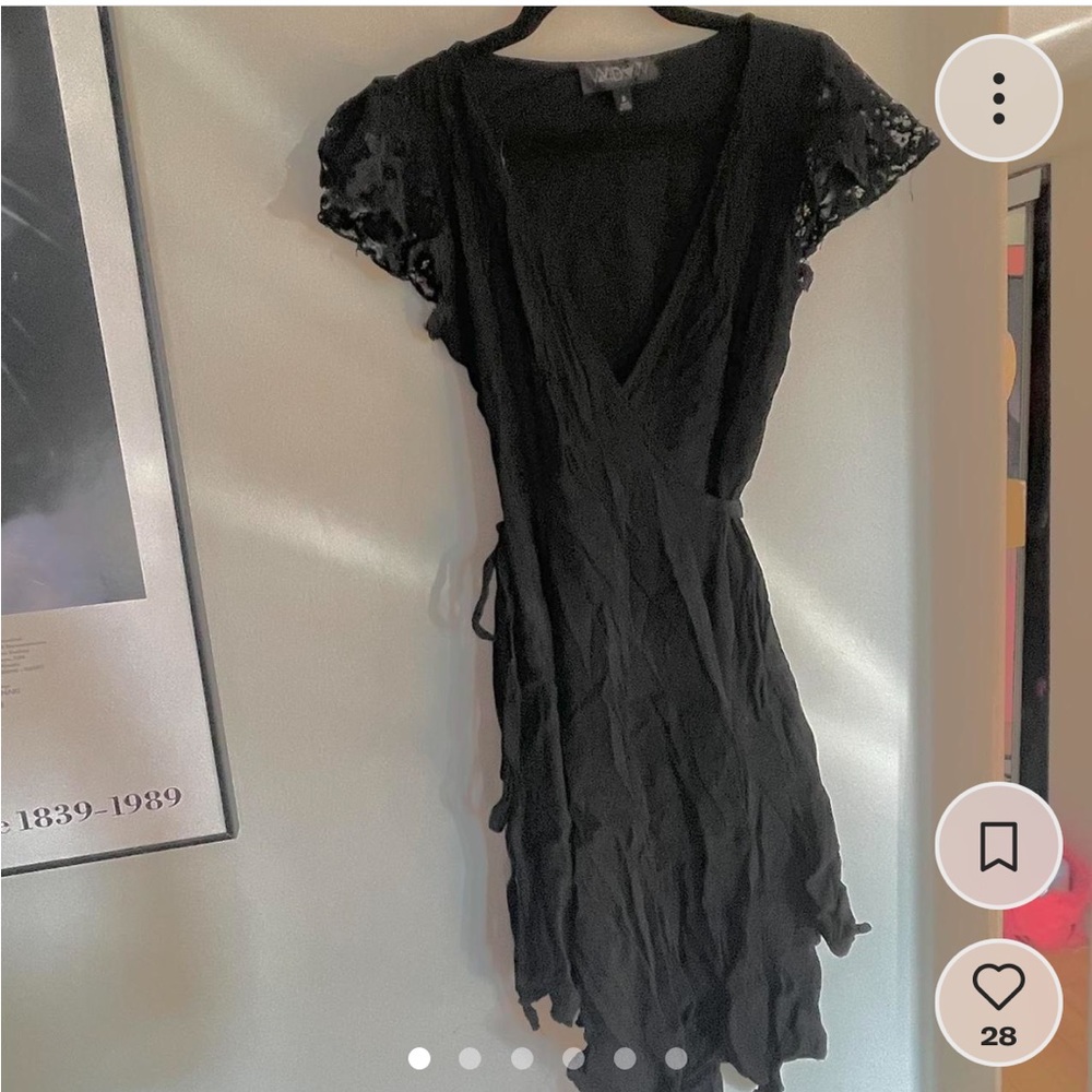 House of widow black wrap dress